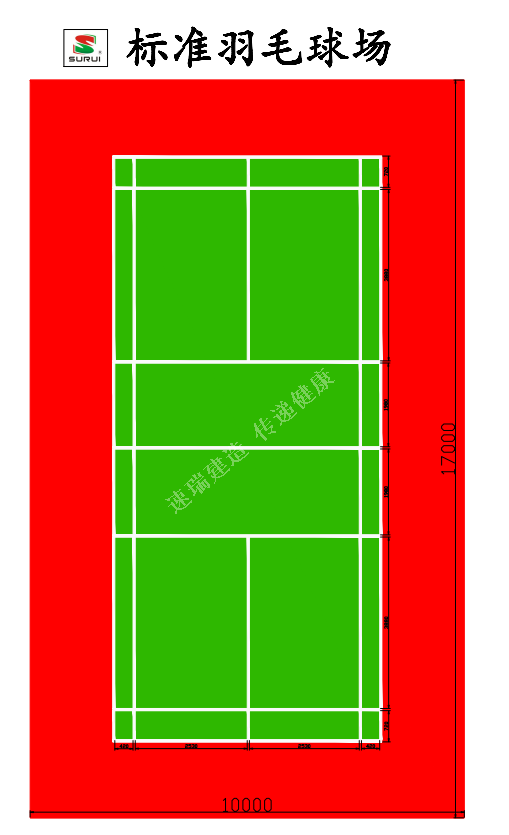 标准羽毛球场